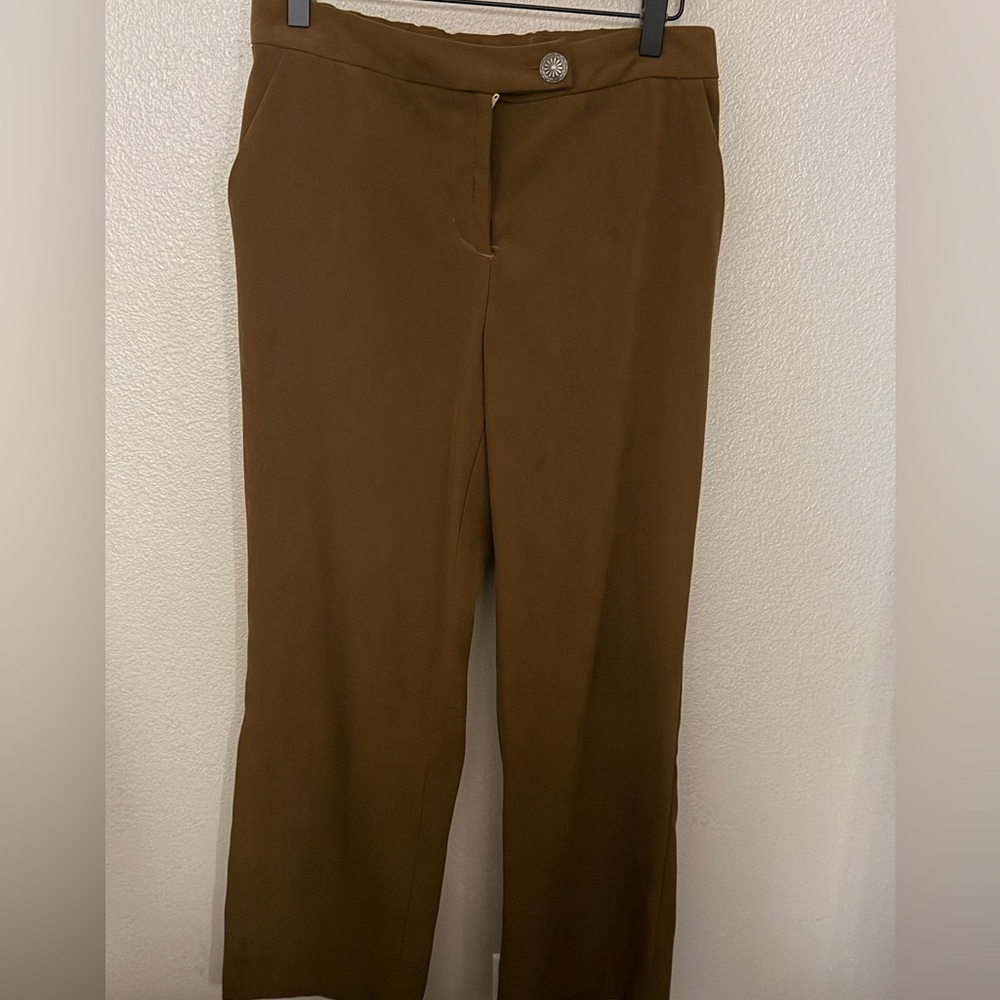 Coldwater Creek Brown Tailored Dress Pants Size 8P Petite